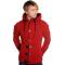 LCR Cranberry Red Classic Fit Wool Blend Hooded Zip-Up Cardigan Sweater 5607C